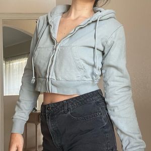 💛John Galt Cropped Sage Green Hoodie